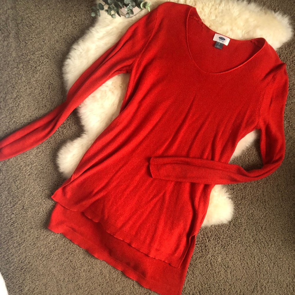 Lightweight Red Orange Sweater